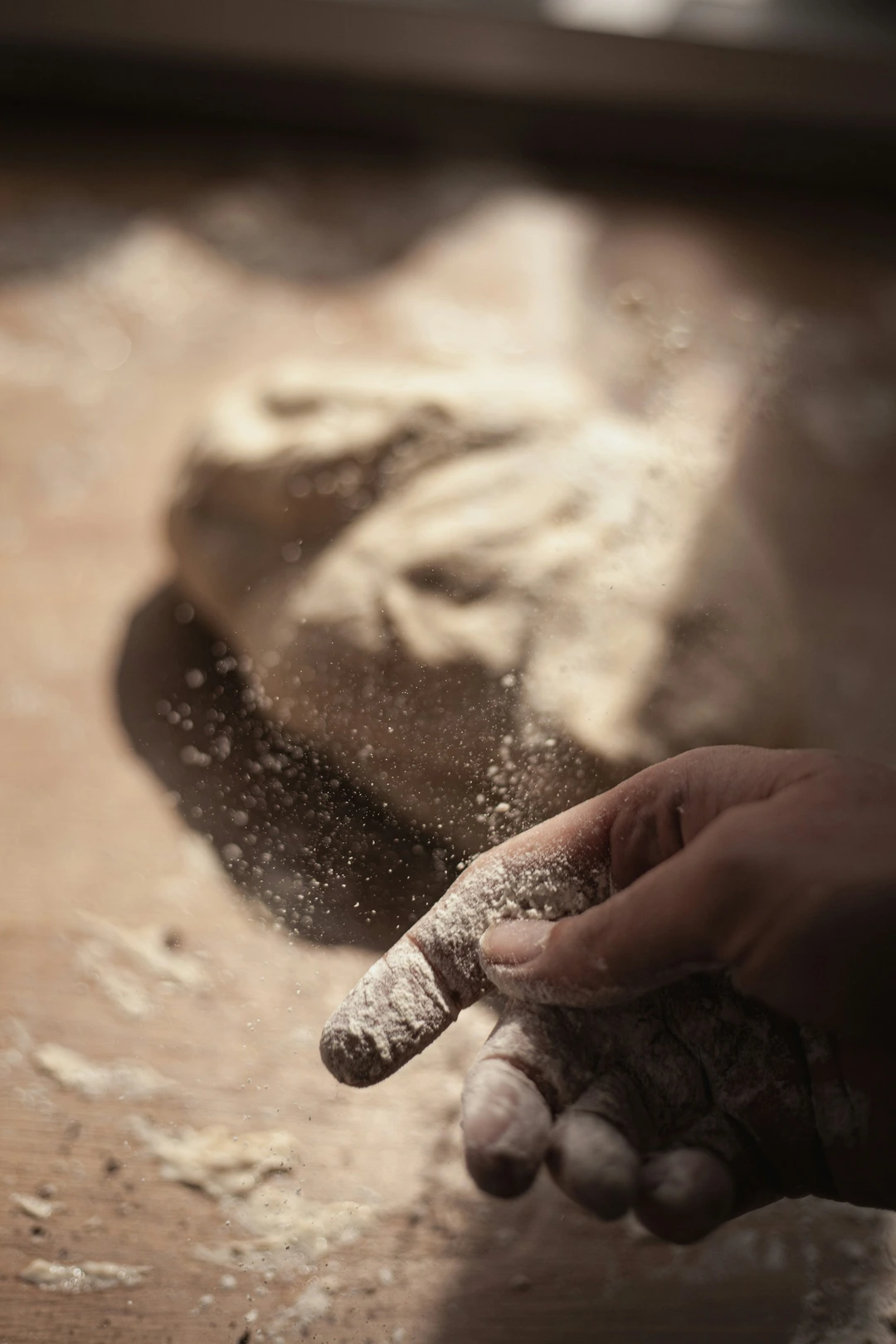 Freshly homemade pizza dough at La Pasteria Kriens Freshly homemade pizza dough